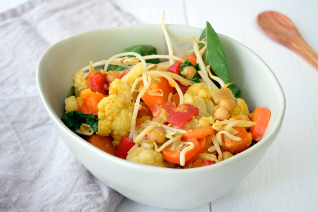 Groene pompoen curry FitFoodFab lepel web